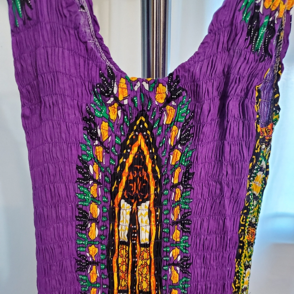 Dashiki African Print Stretch Maxi Dress